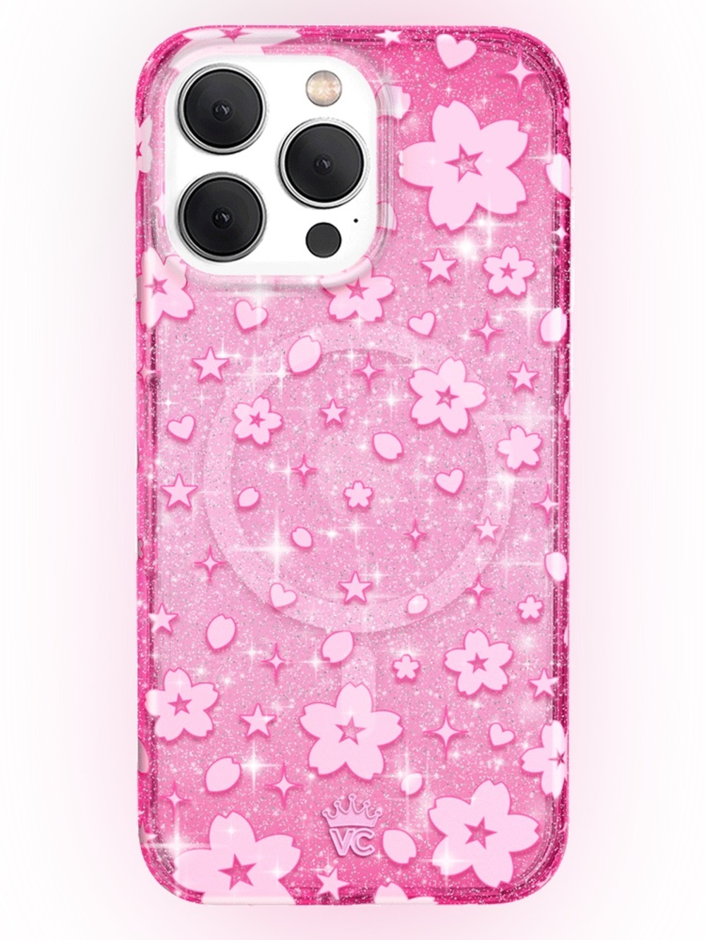 Velvet Caviar iPhone Case X Cherry Blossom Glitter